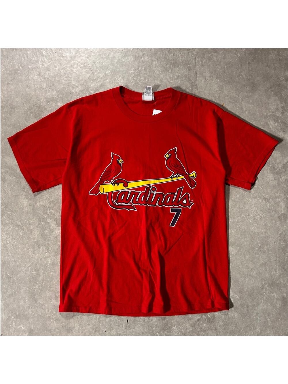 2000's Vintage St. Louis J.D. Drew Cardinals Red T-Shirt -L
